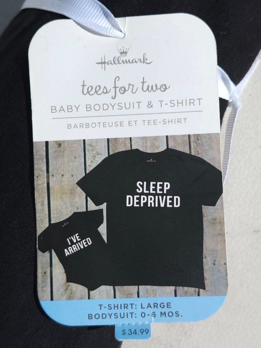 Hallmark NEW Tees For Two Mom & Baby Large, 0-6 months BNWT BABY SHOWER